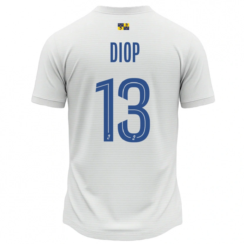 Danxen Damen Mamadou Diop #13 Weiß Blau Auswärtstrikot Trikot 2025/26 T-Shirt