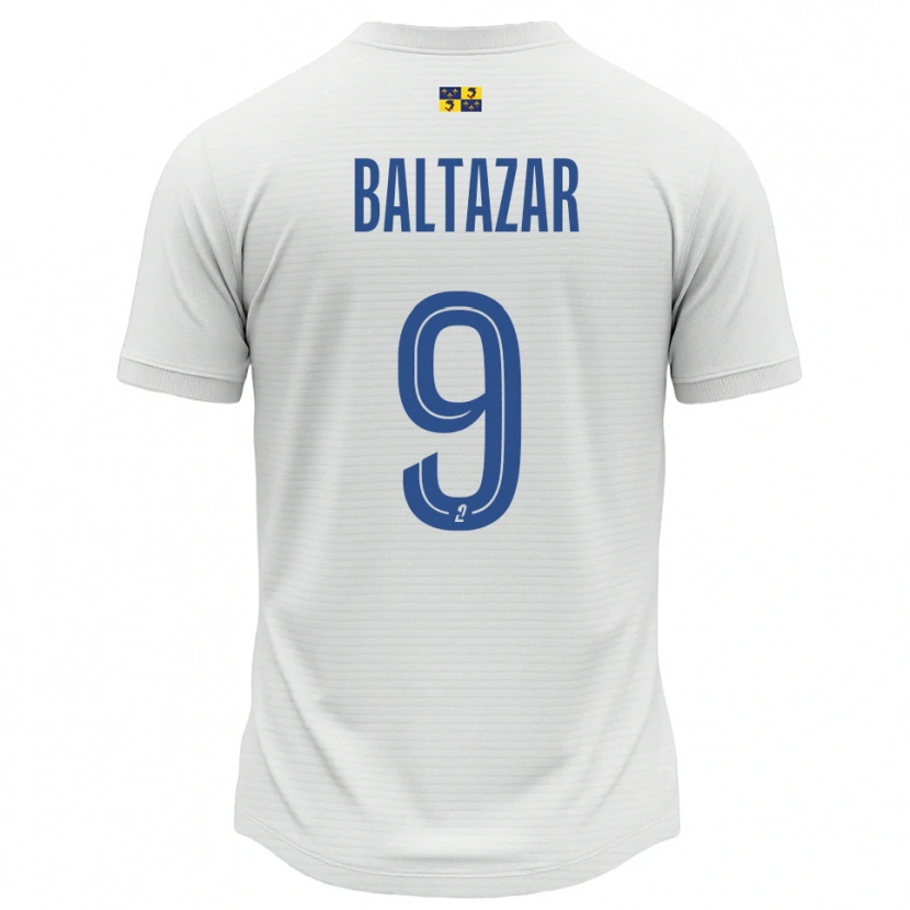 Danxen Damen Jarod Baltazar #9 Weiß Blau Auswärtstrikot Trikot 2025/26 T-Shirt