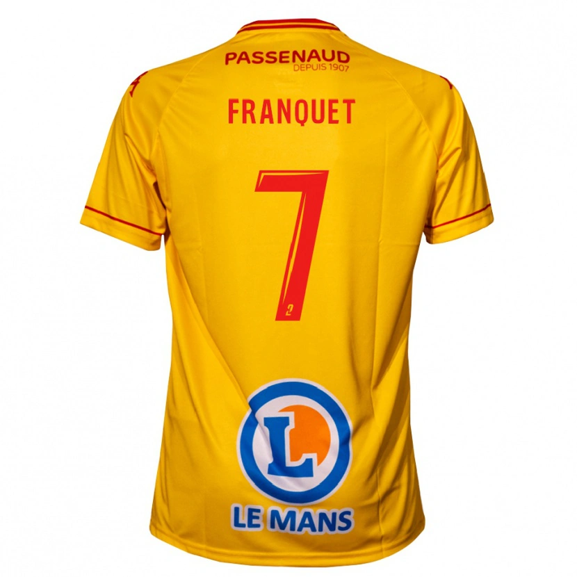 Danxen Damen Tayson Franquet #7 Gelb Auswärtstrikot Trikot 2025/26 T-Shirt