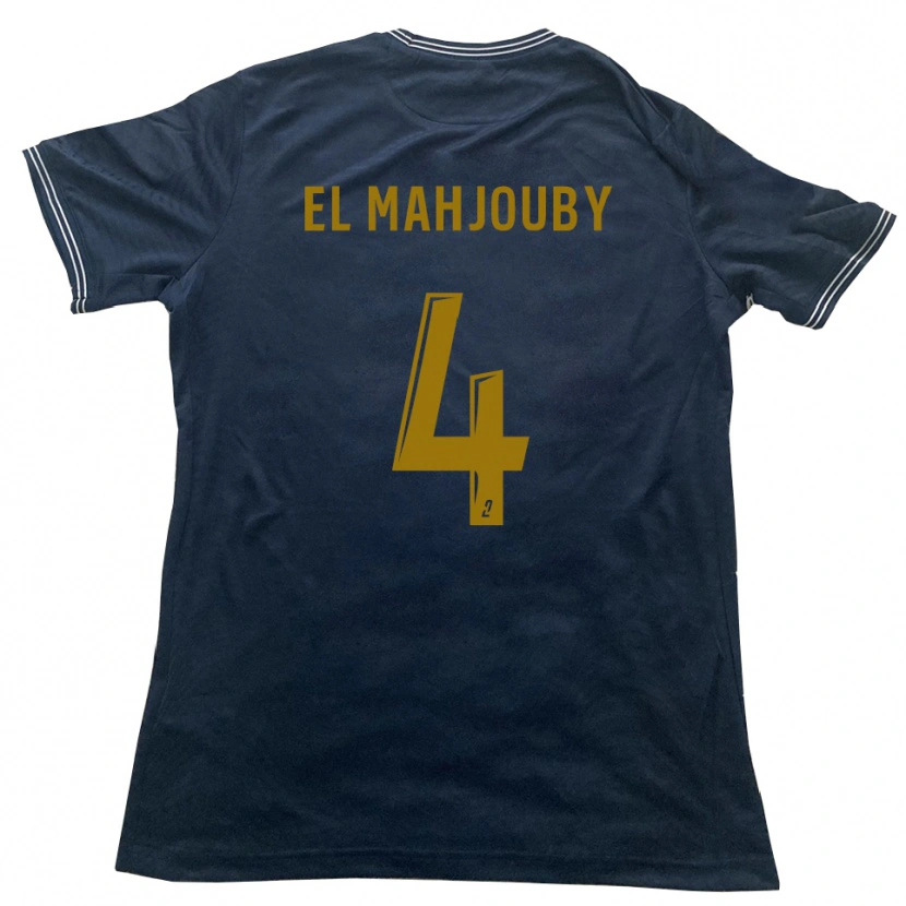 Danxen Damen Adam El Mahjouby #4 Marine Gold Auswärtstrikot Trikot 2025/26 T-Shirt