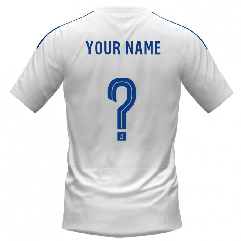 Danxen Damen Ihren Namen #0 Weiß Blau Auswärtstrikot Trikot 2025/26 T-Shirt