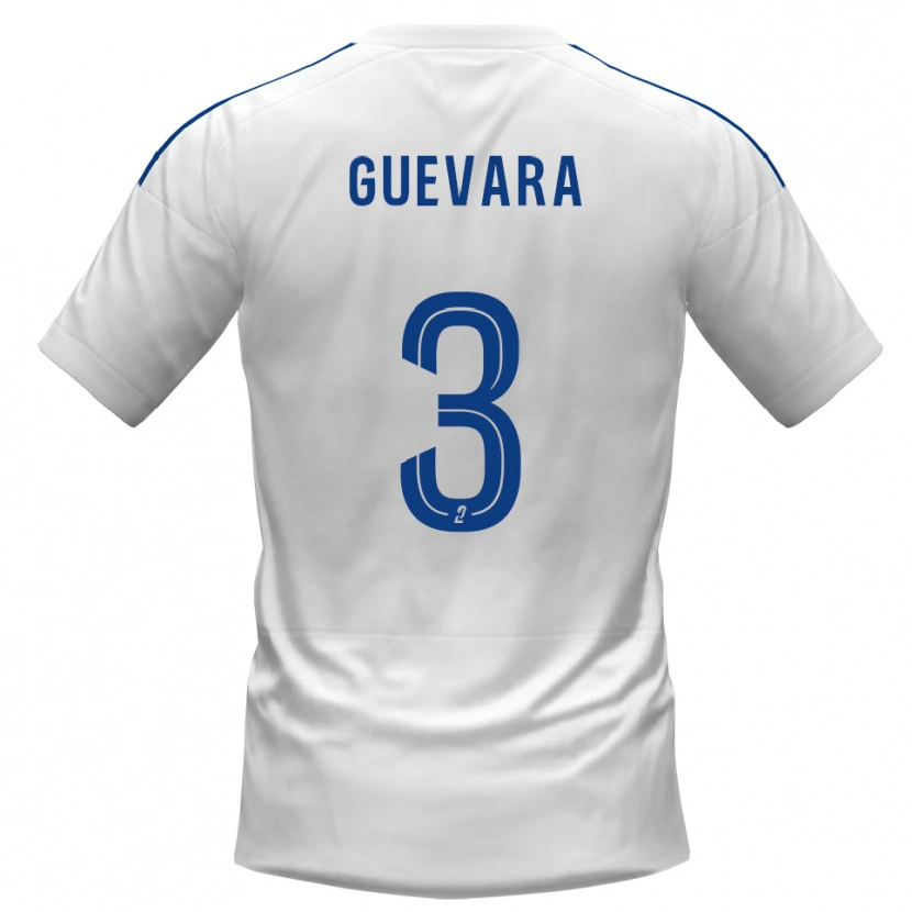 Danxen Damen Juan Guevara #3 Weiß Blau Auswärtstrikot Trikot 2025/26 T-Shirt