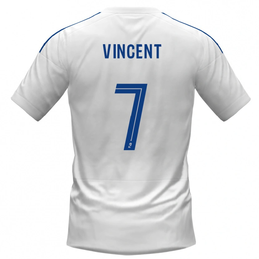 Danxen Damen Christophe Vincent #7 Weiß Blau Auswärtstrikot Trikot 2025/26 T-Shirt