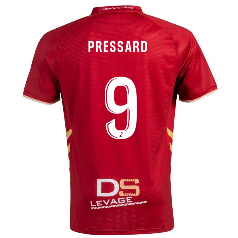 Danxen Damen Alan Pressard #9 Burgunder Gold Auswärtstrikot Trikot 2025/26 T-Shirt