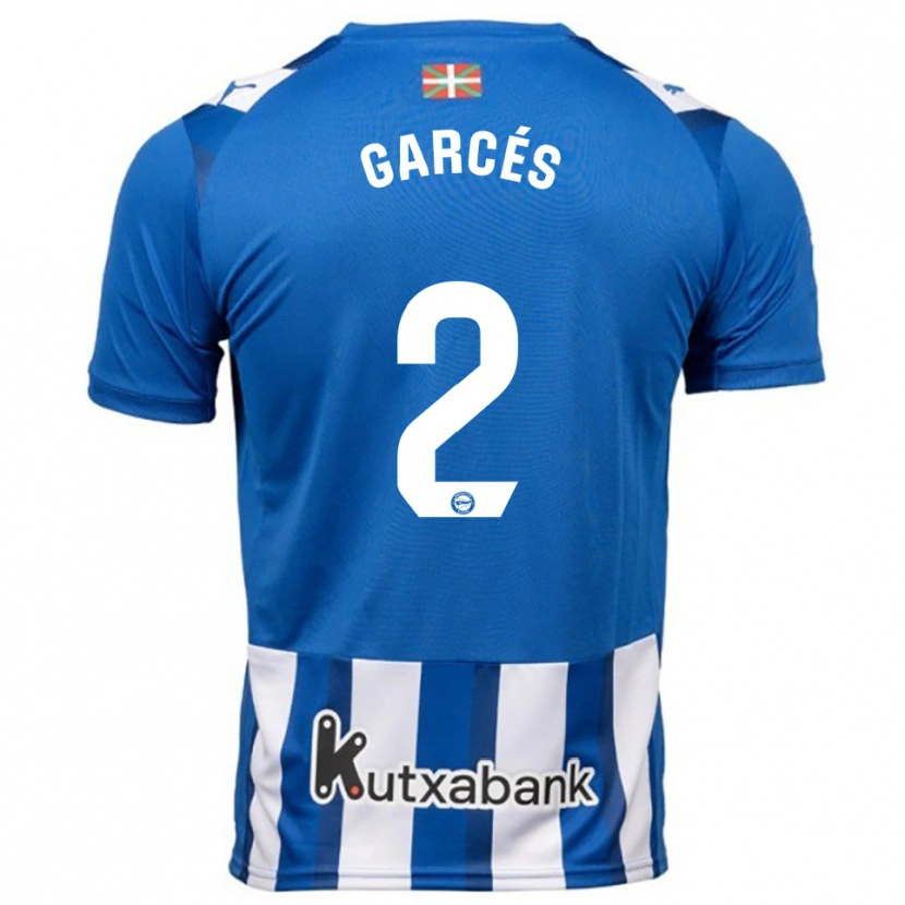 Danxen Kinder Facundo Garcés #2 Blau Weiß Heimtrikot Trikot 2025/26 T-Shirt