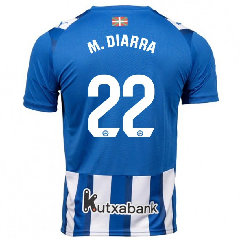 Danxen Kinder Moussa Diarra #22 Blau Weiß Heimtrikot Trikot 2025/26 T-Shirt