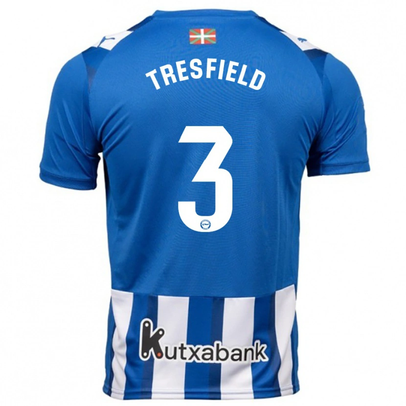 Danxen Kinder Laurène Tresfield #3 Blau Weiß Heimtrikot Trikot 2025/26 T-Shirt