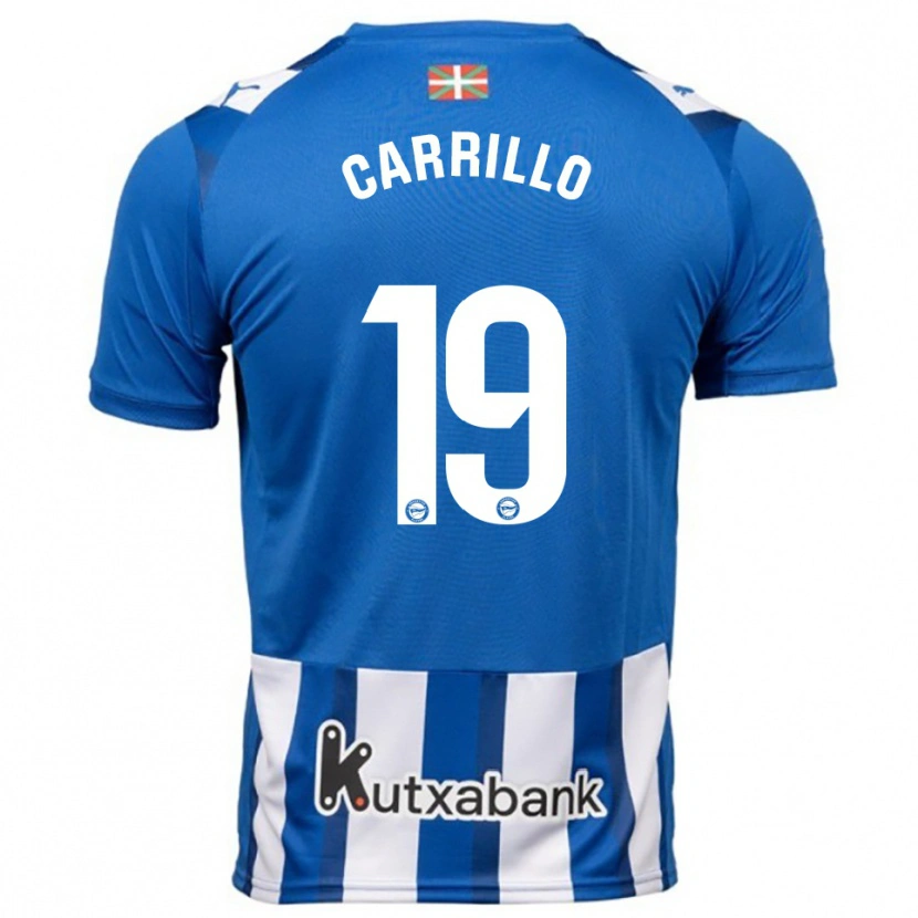 Danxen Kinder Sara Carrillo #19 Blau Weiß Heimtrikot Trikot 2025/26 T-Shirt