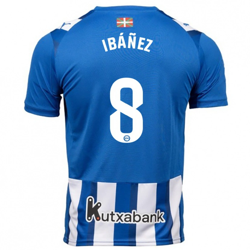 Danxen Kinder Pablo Ibáñez #8 Blau Weiß Heimtrikot Trikot 2025/26 T-Shirt