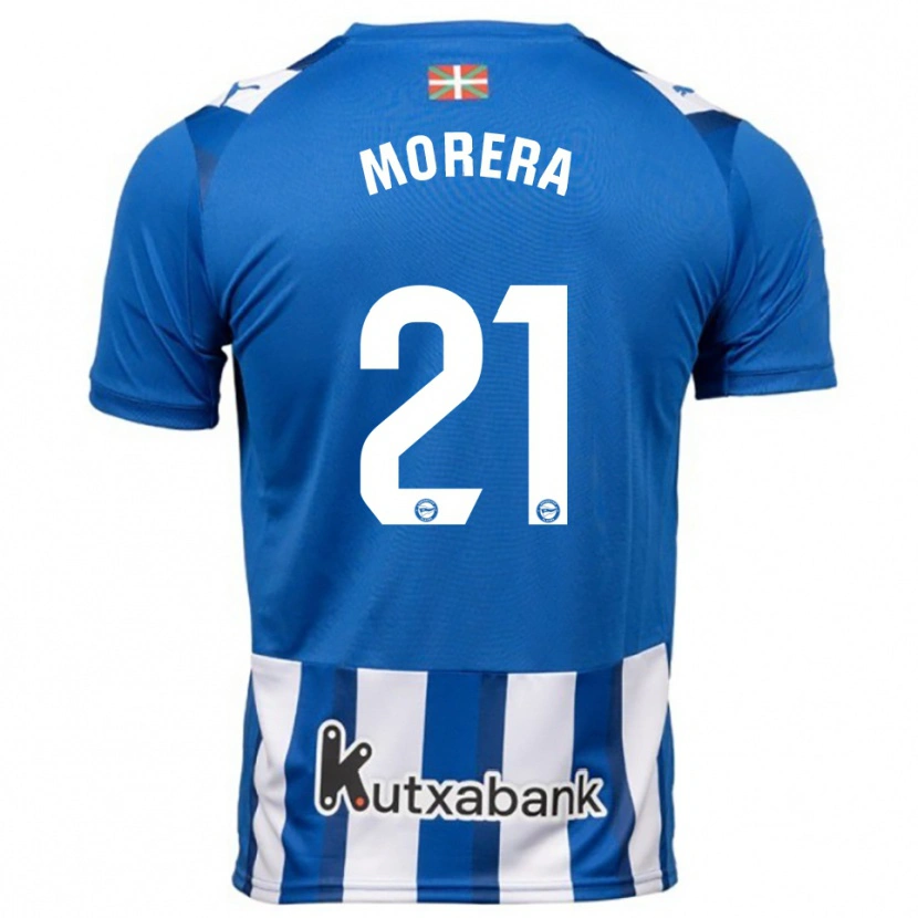 Danxen Kinder Carla Morera #21 Blau Weiß Heimtrikot Trikot 2025/26 T-Shirt