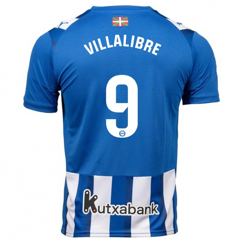 Danxen Kinder Asier Villalibre #9 Blau Weiß Heimtrikot Trikot 2025/26 T-Shirt