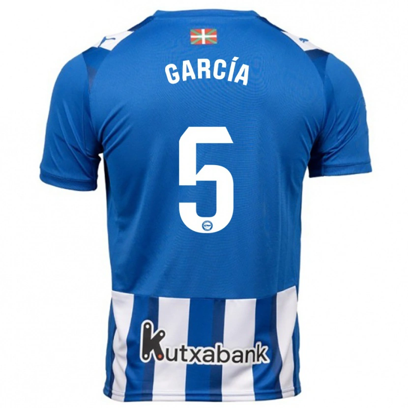 Danxen Kinder Álvaro García #5 Blau Weiß Heimtrikot Trikot 2025/26 T-Shirt