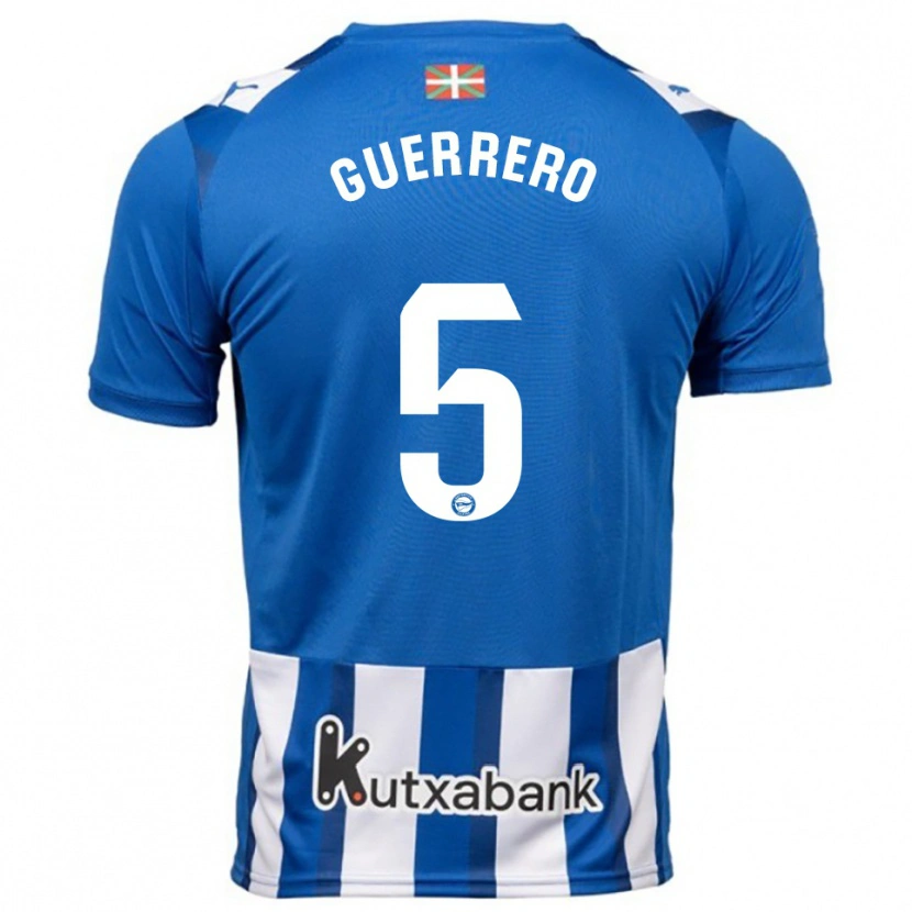 Danxen Kinder Ángel Guerrero #5 Blau Weiß Heimtrikot Trikot 2025/26 T-Shirt