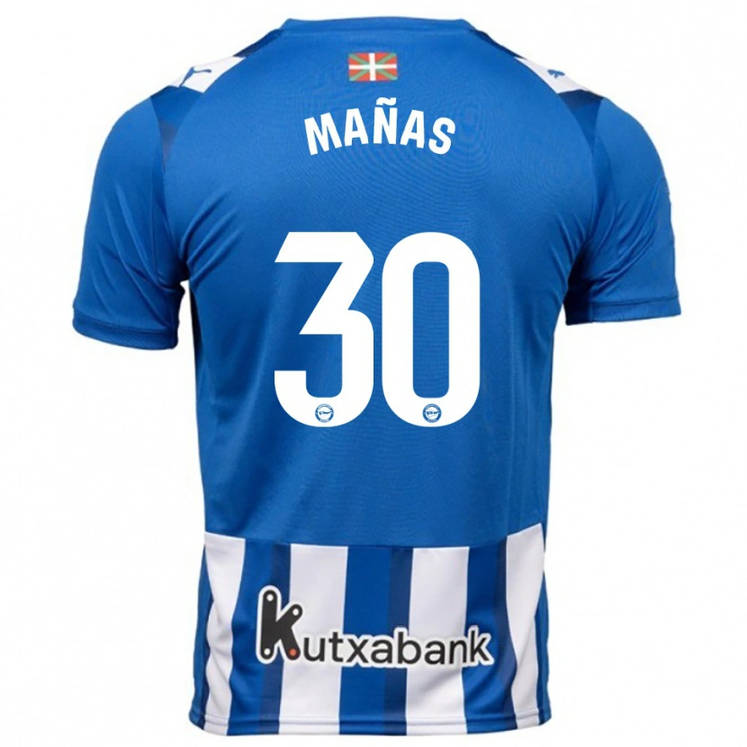 Danxen Kinder Aitor Mañas #30 Blau Weiß Heimtrikot Trikot 2025/26 T-Shirt