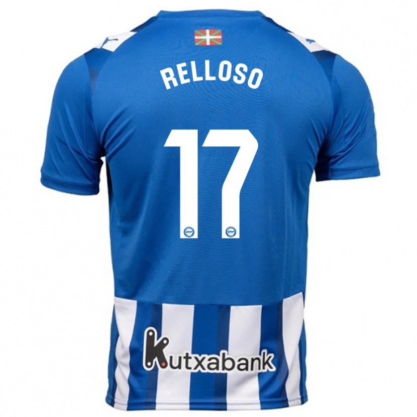 Danxen Kinder Mikel Relloso #17 Blau Weiß Heimtrikot Trikot 2025/26 T-Shirt