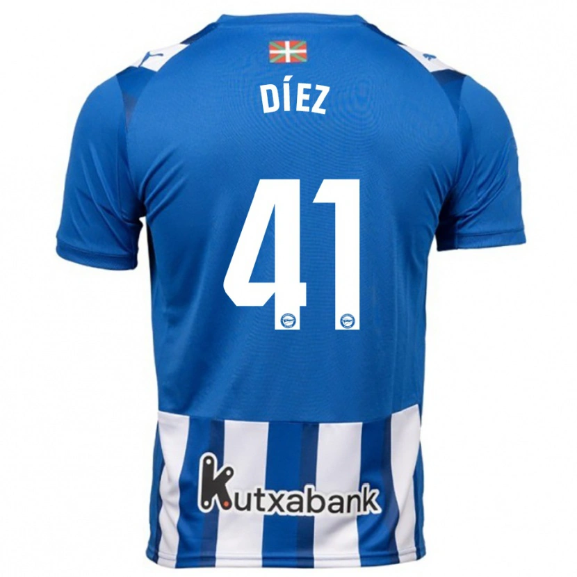 Danxen Kinder Victor Díez #41 Blau Weiß Heimtrikot Trikot 2025/26 T-Shirt