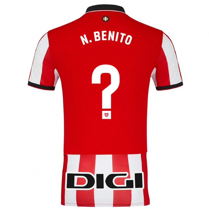 Danxen Kinder Nerea Benito Zaldibar #0 Rot Weiß Heimtrikot Trikot 2025/26 T-Shirt