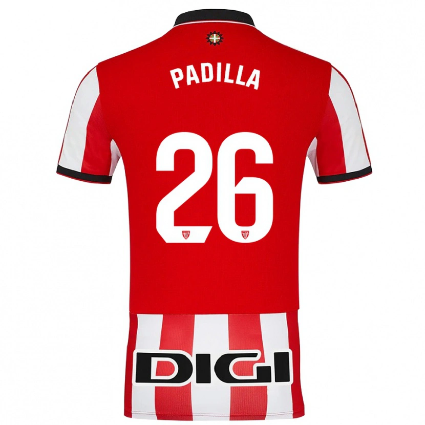 Danxen Kinder Álex Padilla #26 Rot Weiß Heimtrikot Trikot 2025/26 T-Shirt