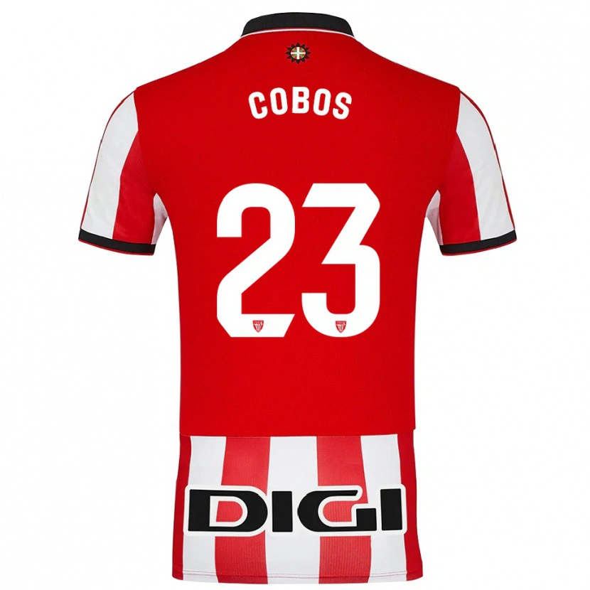 Danxen Kinder Alain Cobos #23 Rot Weiß Heimtrikot Trikot 2025/26 T-Shirt