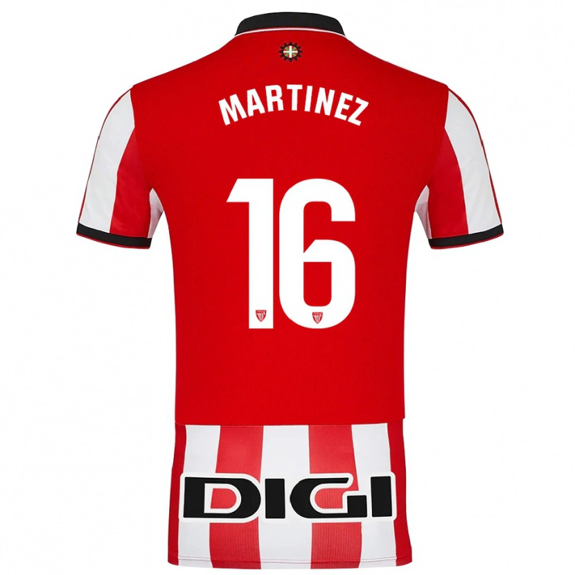 Danxen Kinder Pablo Martínez #16 Rot Weiß Heimtrikot Trikot 2025/26 T-Shirt