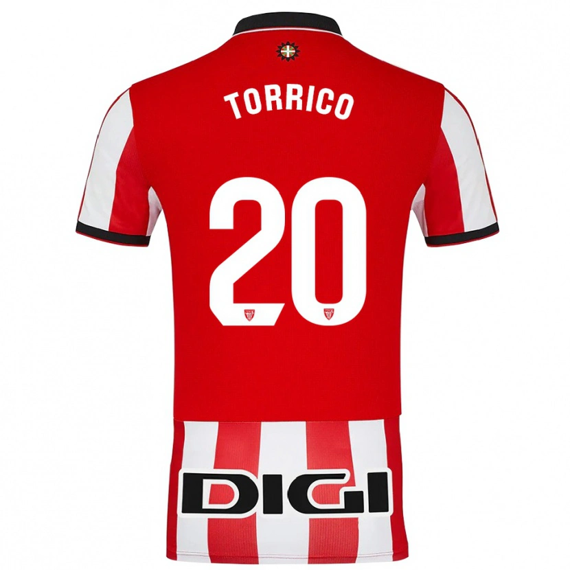 Danxen Kinder Aitor Torrico #20 Rot Weiß Heimtrikot Trikot 2025/26 T-Shirt