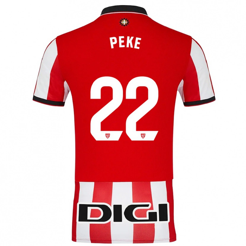 Danxen Kinder Ainize Barea Núñez #22 Rot Weiß Heimtrikot Trikot 2025/26 T-Shirt