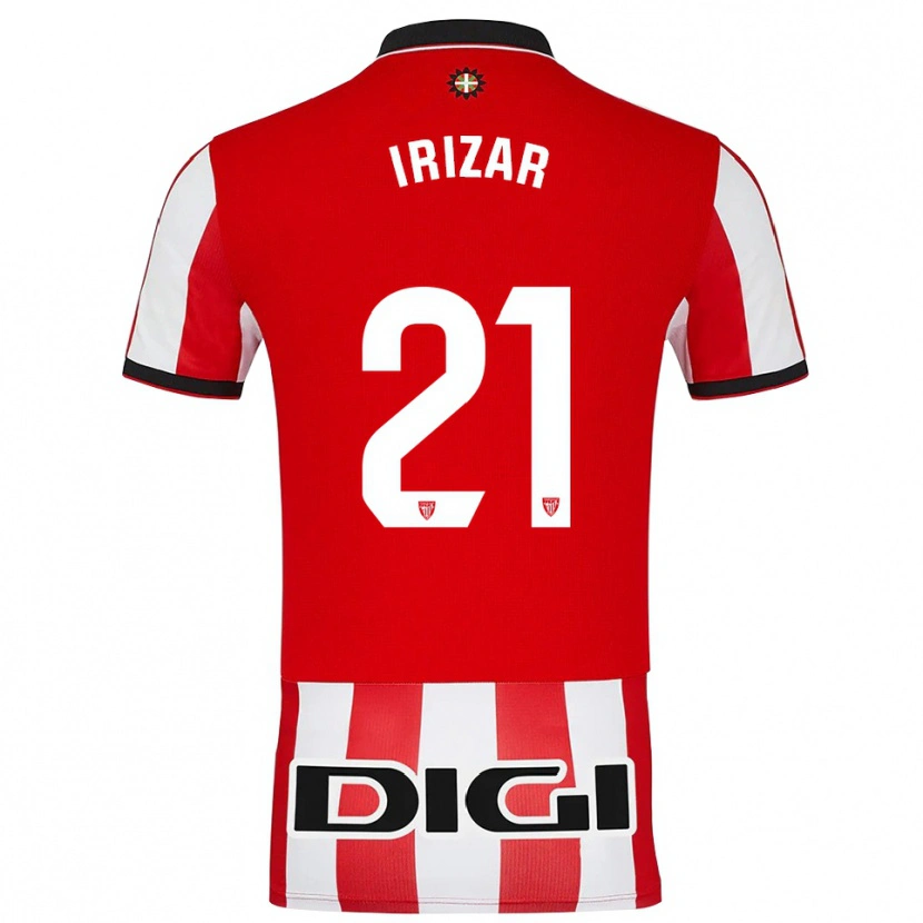 Danxen Kinder Hur Irizar #21 Rot Weiß Heimtrikot Trikot 2025/26 T-Shirt