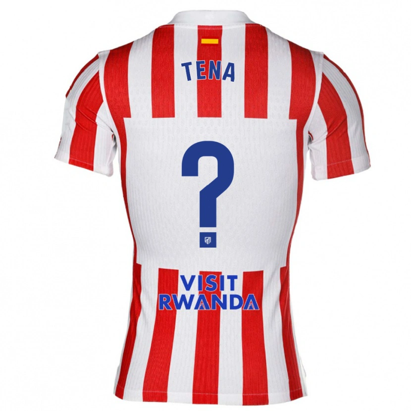 Danxen Kinder Javi Tena #0 Rot Weiß Heimtrikot Trikot 2025/26 T-Shirt