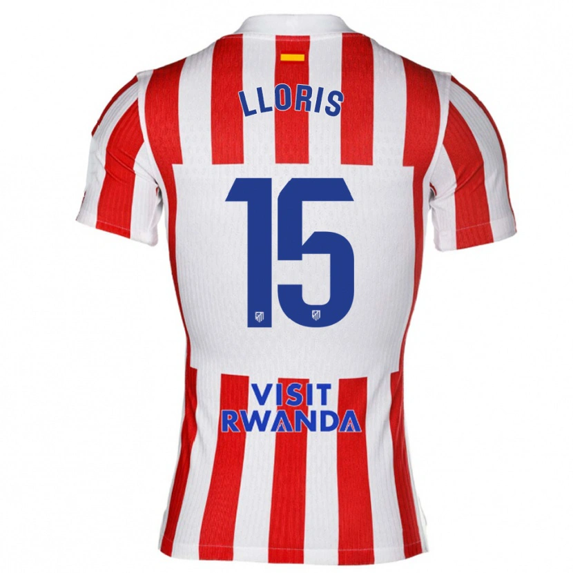 Danxen Kinder Silvia Lloris #15 Rot Weiß Heimtrikot Trikot 2025/26 T-Shirt