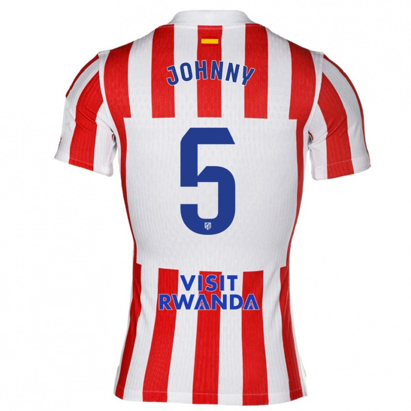 Danxen Kinder Johnny Cardoso #5 Rot Weiß Heimtrikot Trikot 2025/26 T-Shirt