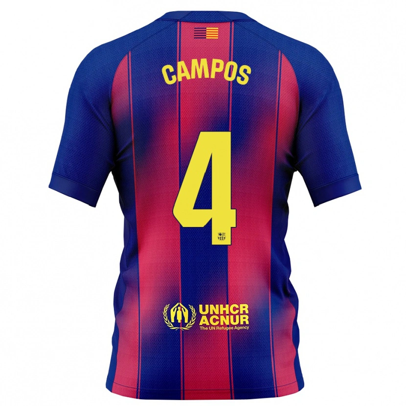 Danxen Kinder Alex Campos #4 Blau Rot Heimtrikot Trikot 2025/26 T-Shirt