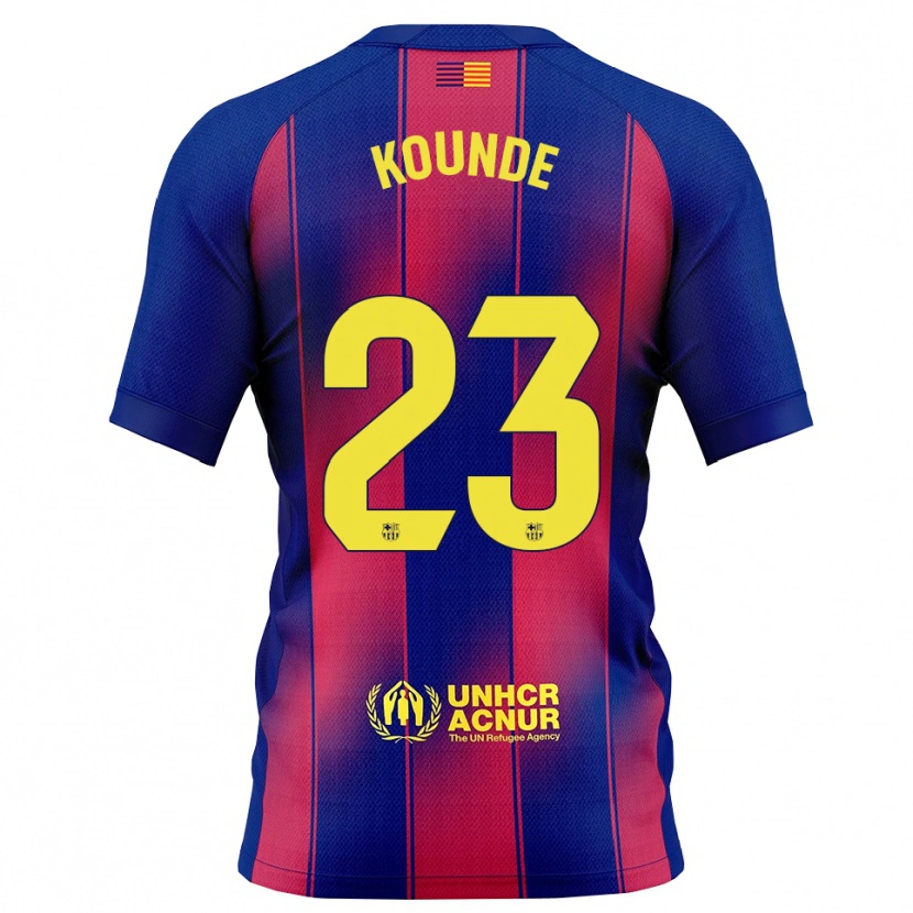 Danxen Kinder Jules Koundé #23 Blau Rot Heimtrikot Trikot 2025/26 T-Shirt