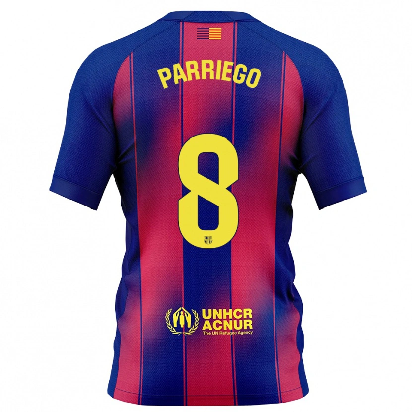 Danxen Kinder Marcos Parriego #8 Blau Rot Heimtrikot Trikot 2025/26 T-Shirt