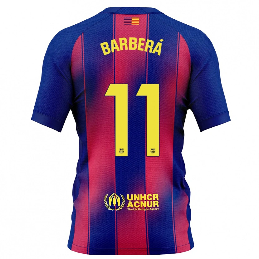 Danxen Kinder Víctor Barberá #11 Blau Rot Heimtrikot Trikot 2025/26 T-Shirt
