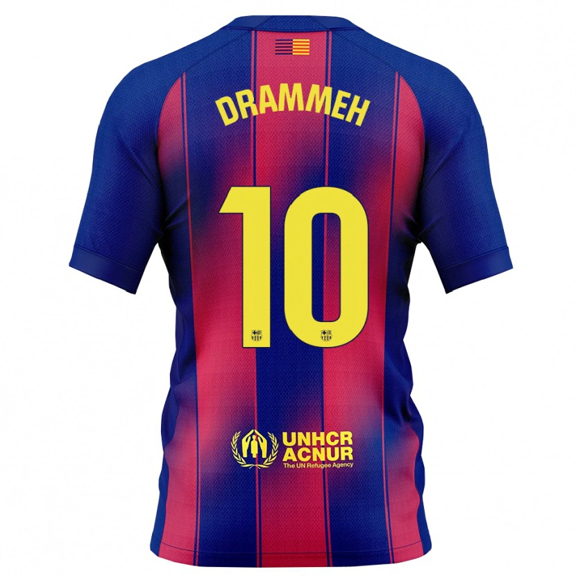 Danxen Kinder Alieu Drammeh #10 Blau Rot Heimtrikot Trikot 2025/26 T-Shirt