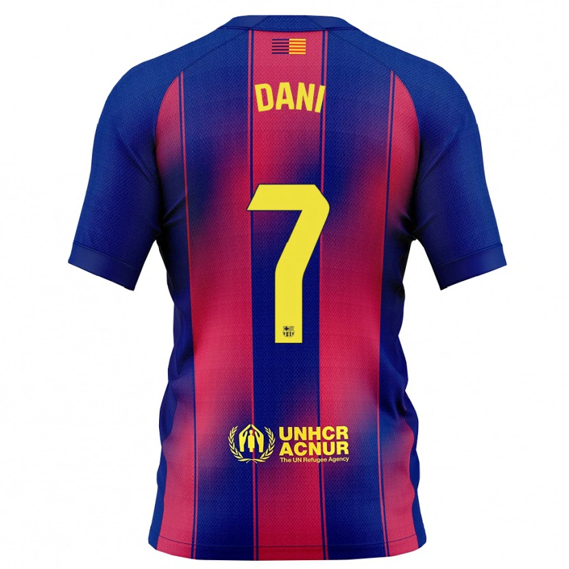 Danxen Kinder Dani Rodríguez #7 Blau Rot Heimtrikot Trikot 2025/26 T-Shirt