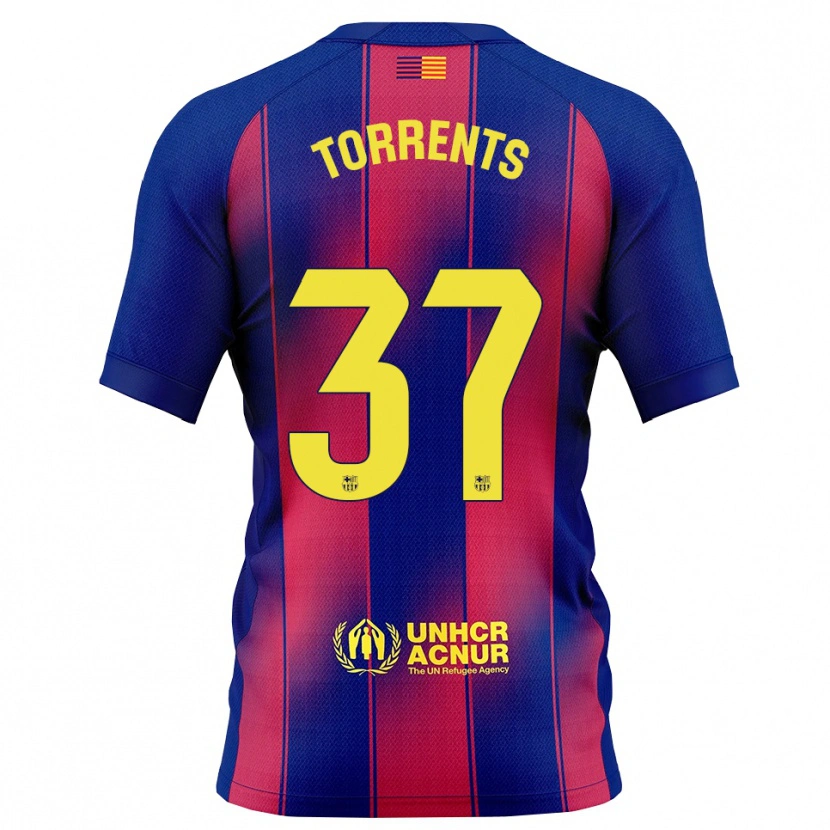Danxen Kinder Jofre Torrents #37 Blau Rot Heimtrikot Trikot 2025/26 T-Shirt
