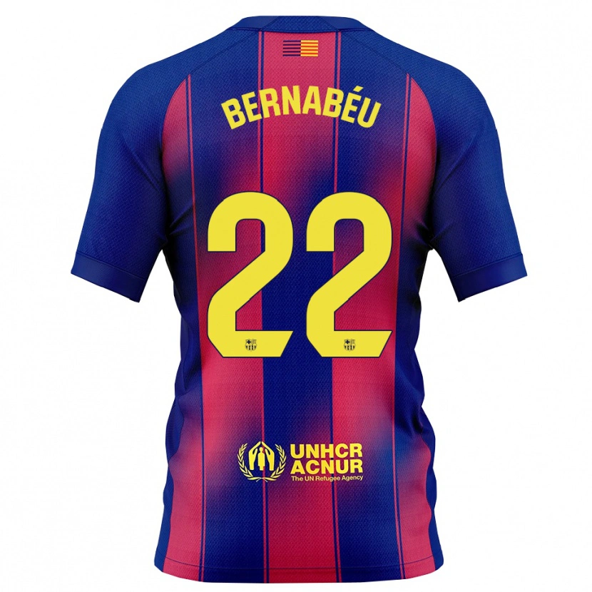 Danxen Kinder Pol Bernabéu #22 Blau Rot Heimtrikot Trikot 2025/26 T-Shirt