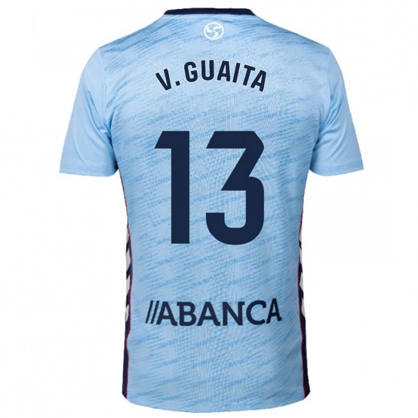 Danxen Kinder Vicente Guaita #13 Himmelblau Rot Heimtrikot Trikot 2025/26 T-Shirt