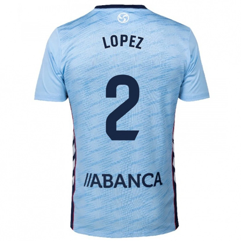 Danxen Kinder Iván López #2 Himmelblau Rot Heimtrikot Trikot 2025/26 T-Shirt