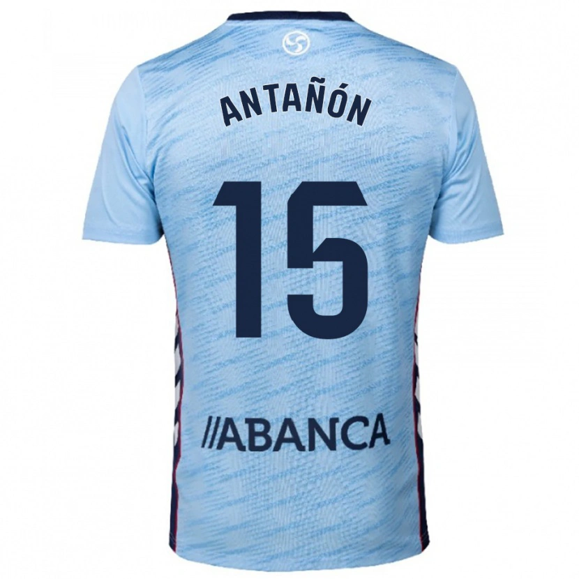 Danxen Kinder Andrés Antañón #15 Himmelblau Rot Heimtrikot Trikot 2025/26 T-Shirt