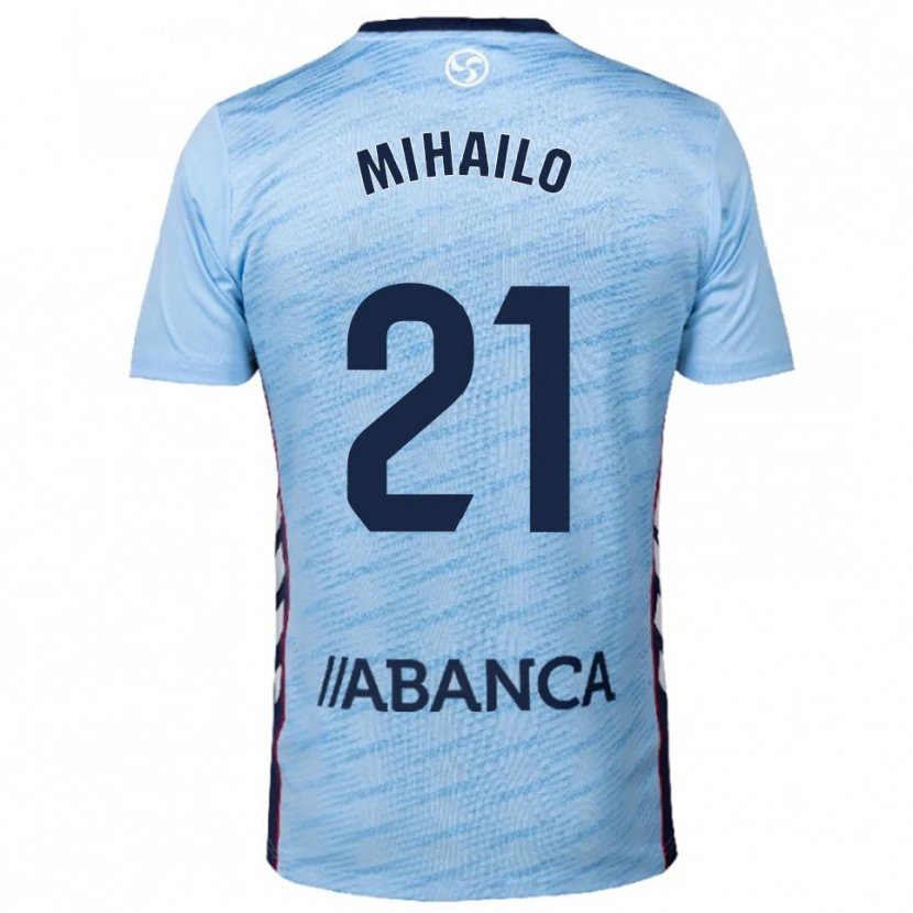 Danxen Kinder Mihailo Ristic #21 Himmelblau Rot Heimtrikot Trikot 2025/26 T-Shirt
