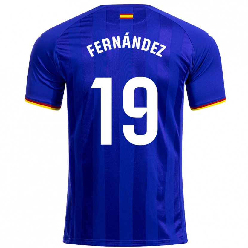 Danxen Kinder Ismael Fernández #19 Blau Rot Gelb Heimtrikot Trikot 2025/26 T-Shirt