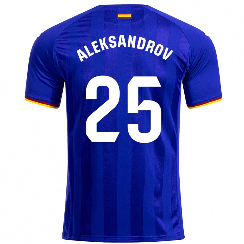 Danxen Kinder Mykyta Aleksandrov #25 Blau Rot Gelb Heimtrikot Trikot 2025/26 T-Shirt