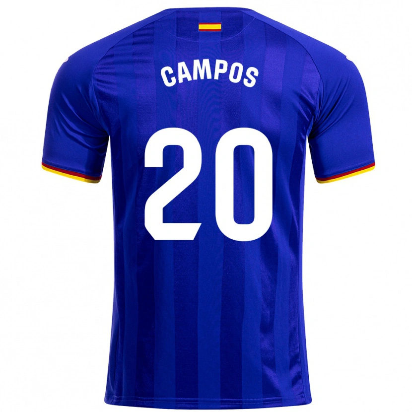 Danxen Kinder Álex Campos #20 Blau Rot Gelb Heimtrikot Trikot 2025/26 T-Shirt