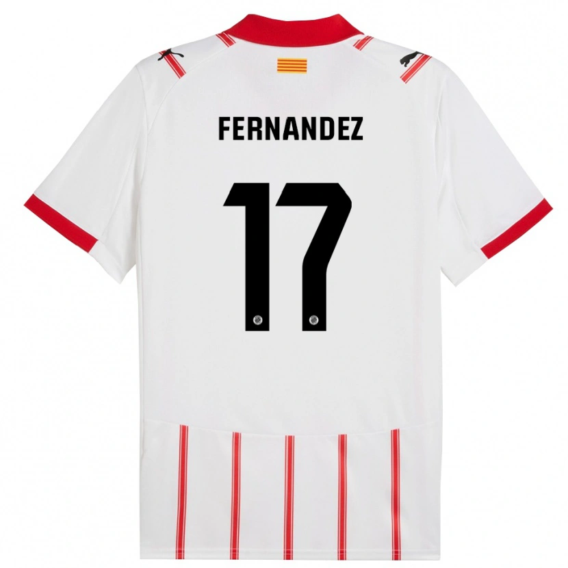 Danxen Kinder Daniel Fernández #17 Weiß Rot Heimtrikot Trikot 2025/26 T-Shirt