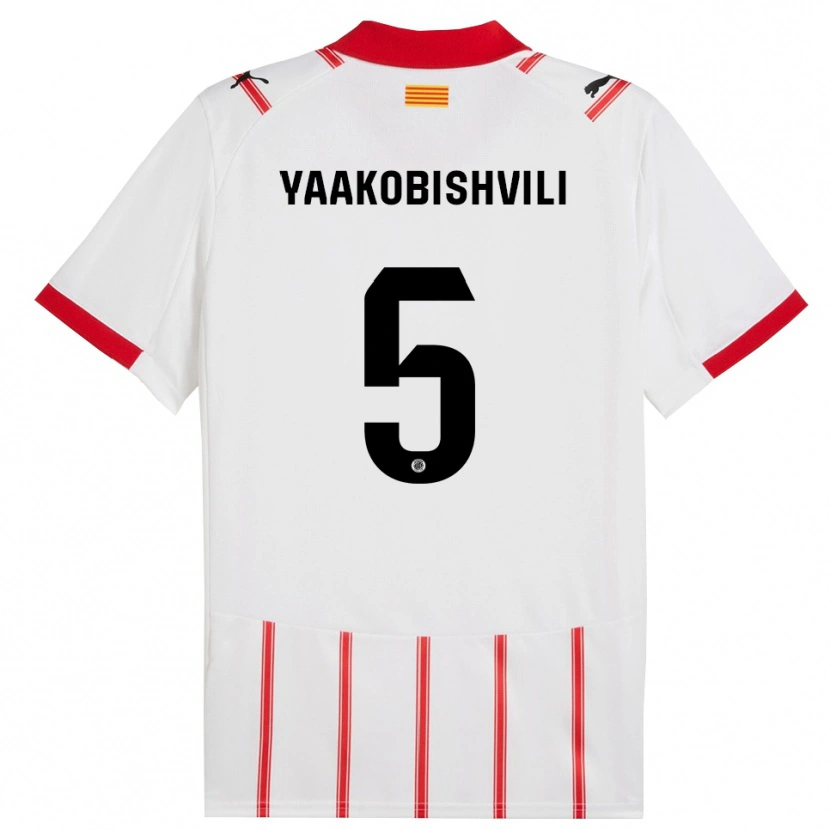 Danxen Kinder Antal Yaakobishvili #5 Weiß Rot Heimtrikot Trikot 2025/26 T-Shirt