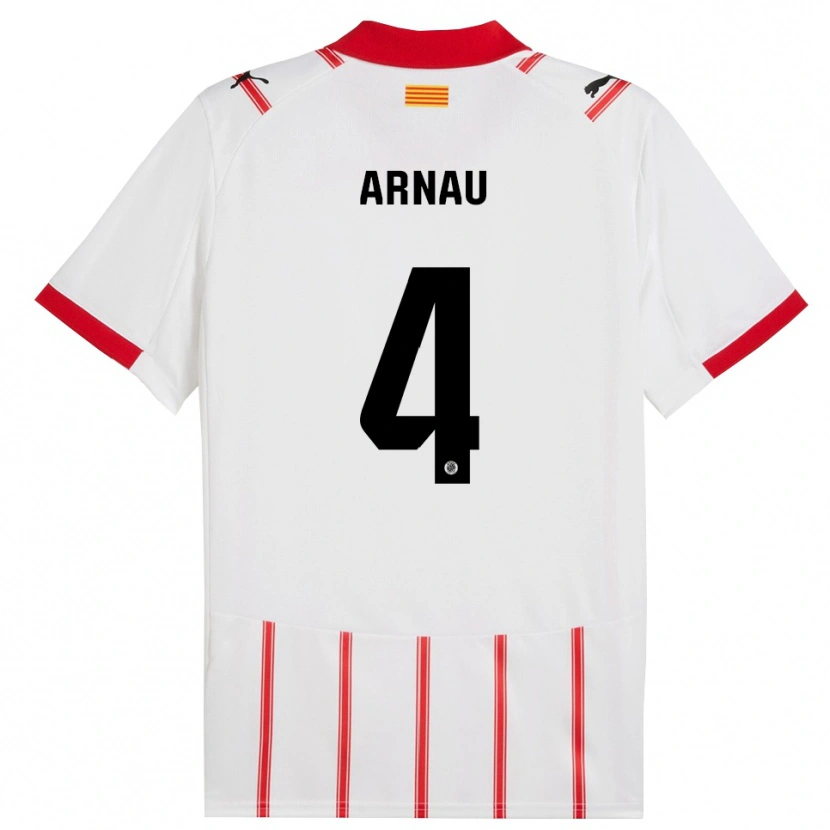 Danxen Kinder Arnau Martínez #4 Weiß Rot Heimtrikot Trikot 2025/26 T-Shirt
