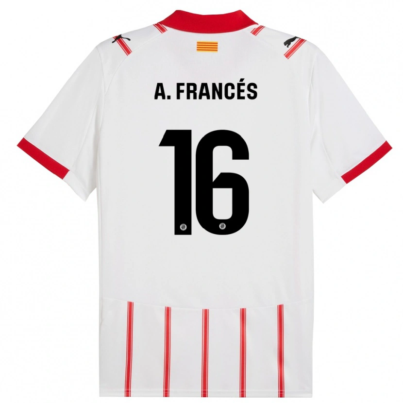 Danxen Kinder Alejandro Francés #16 Weiß Rot Heimtrikot Trikot 2025/26 T-Shirt