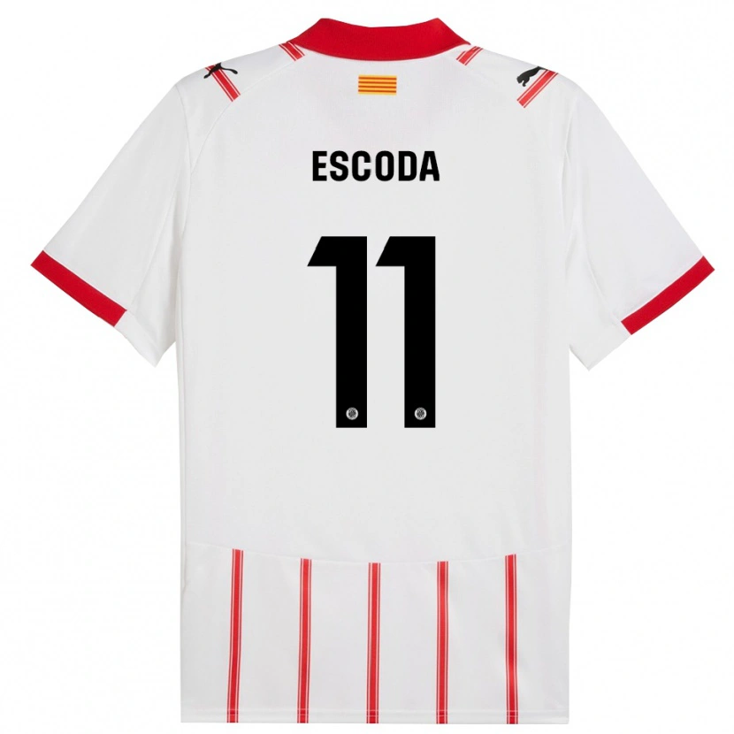 Danxen Kinder David Escoda #11 Weiß Rot Heimtrikot Trikot 2025/26 T-Shirt